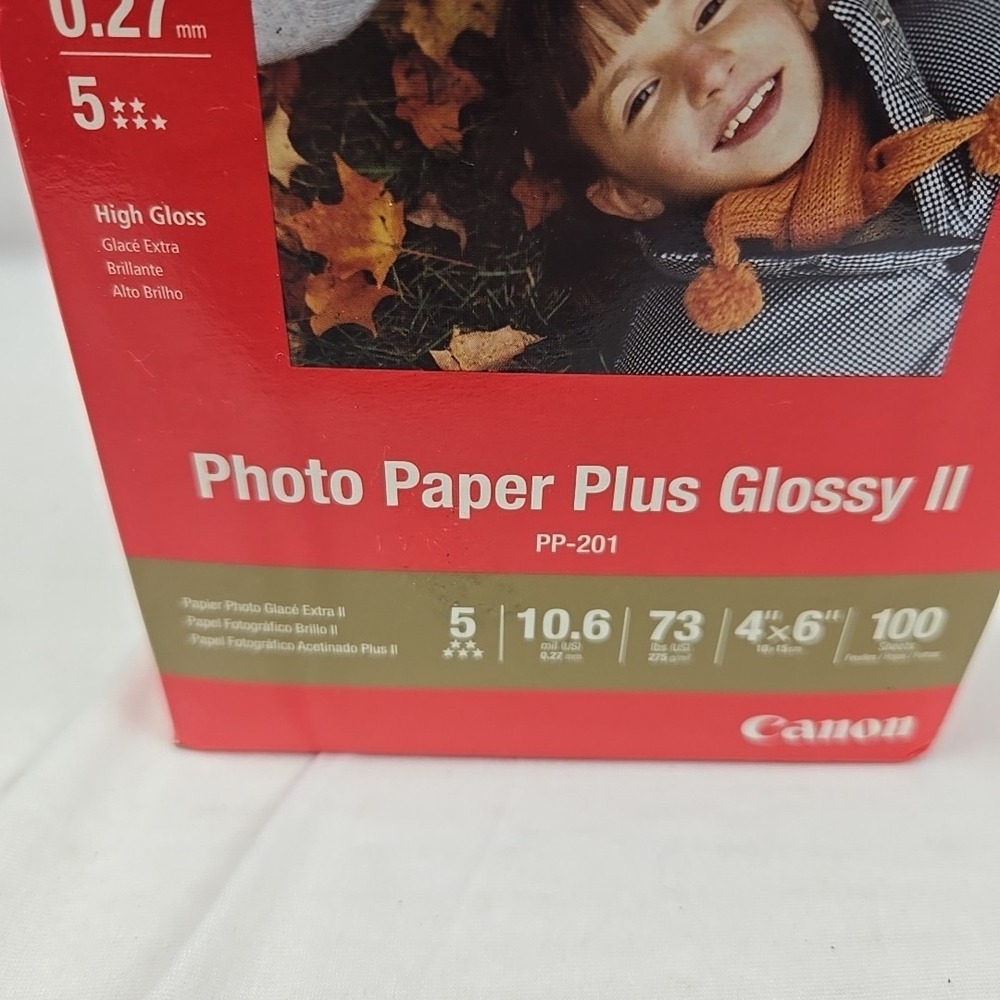 Canon PP-201 Photo Paper Plus Glossy II 4x6 inch - 100 Sheets - Brand New In Box - Picture 3 of 8